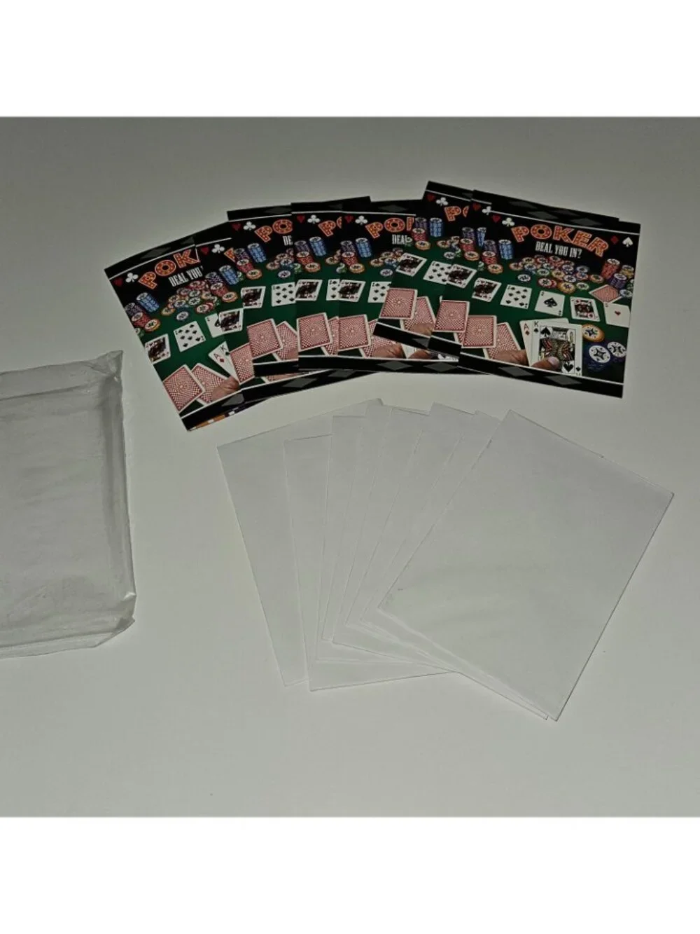 NEW 3 Packs Poker Game Night Party Invitations Lot (8 Cards/Envelopes Per Pk)